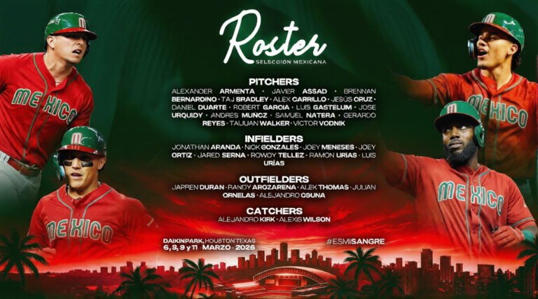 México revela roster para el Clásico Mundial de Beisbol 2026