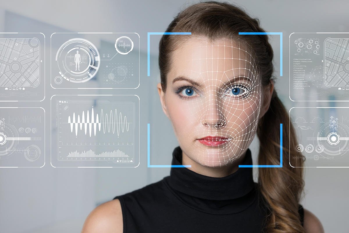 Facial Recognition System concept.