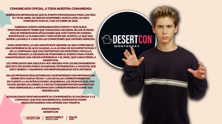 Justin Berfield se baja de DesertCon y deja sin Reese a Monterrey