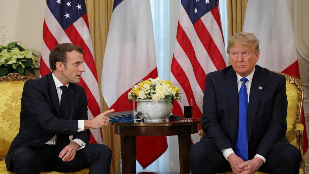 U.S. President Trump meets France's President Macron, ahead of the NATO summit, in London