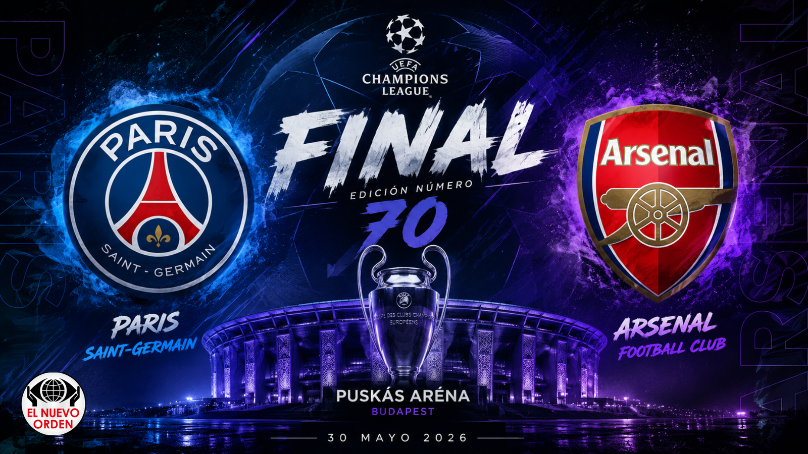 Budapest definirá a PSG y Arsenal como el nuevo rey de Europa